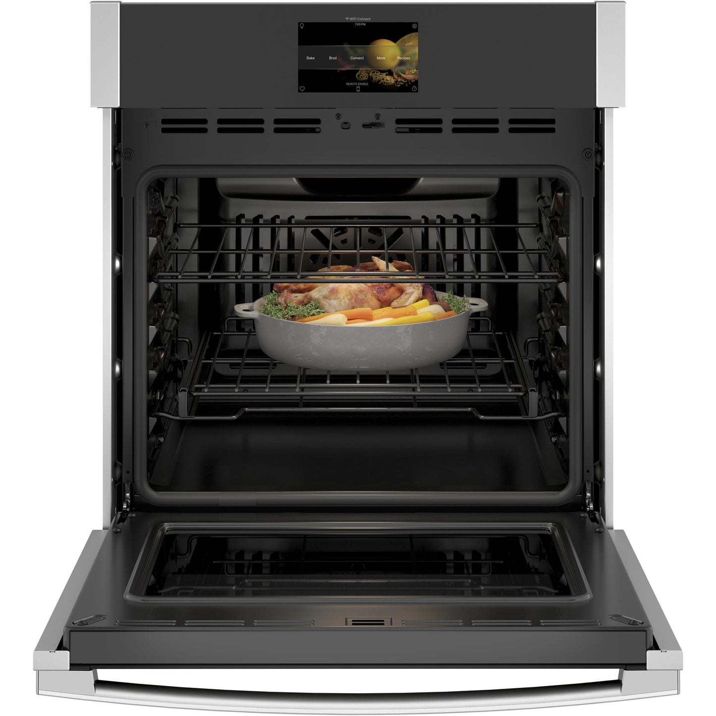 GE Profile 27-inch, 4.3 cu.ft. Built-in Single Wall Oven with Convection Technology PKS7000SNSS IMAGE 3