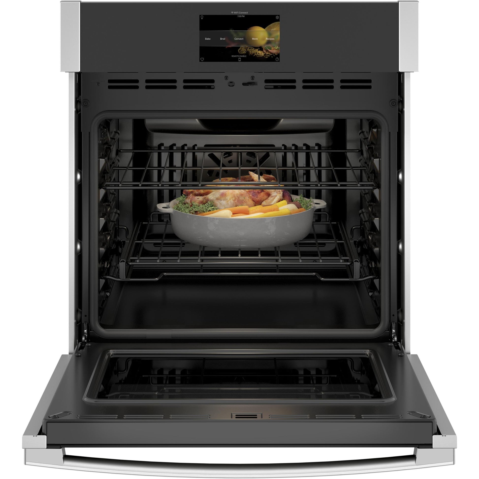 GE Profile 27-inch, 4.3 cu.ft. Built-in Single Wall Oven with Convection Technology PKS7000SNSS IMAGE 3