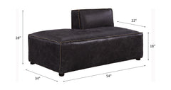 Birdie Top Grain Leather Modular - Chaise