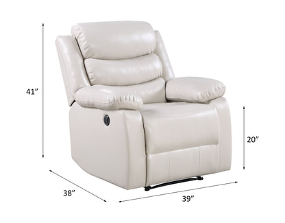 Eilbra 39"W Upholstered Power Motion Recliner