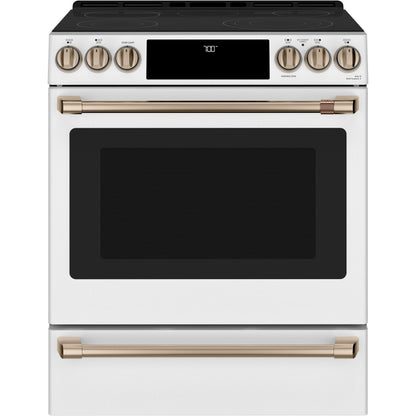  Café 30-inch Slide-in Electric Range with Warming Drawer CES700P4MW2 IMAGE 1