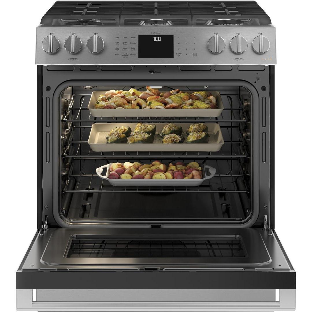  Café 30-inch Slide-in Gas Range with Convection Technology CGS700M2NS5 IMAGE 4