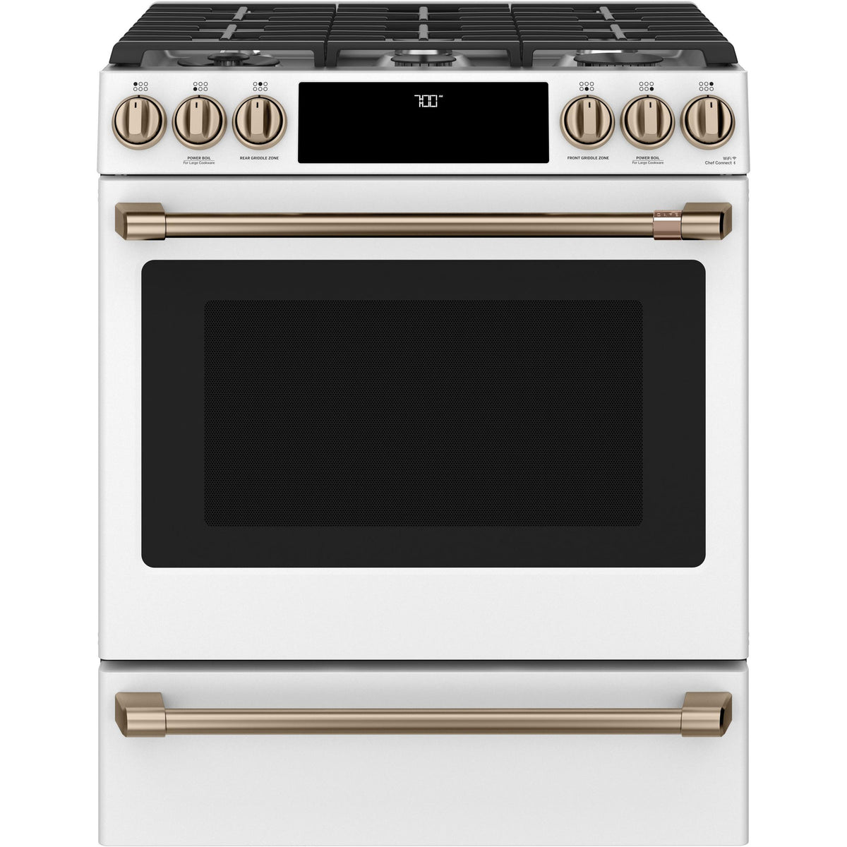  Café 30-inch Slide-in Gas Range with Convection Technology CGS700P4MW2 IMAGE 1