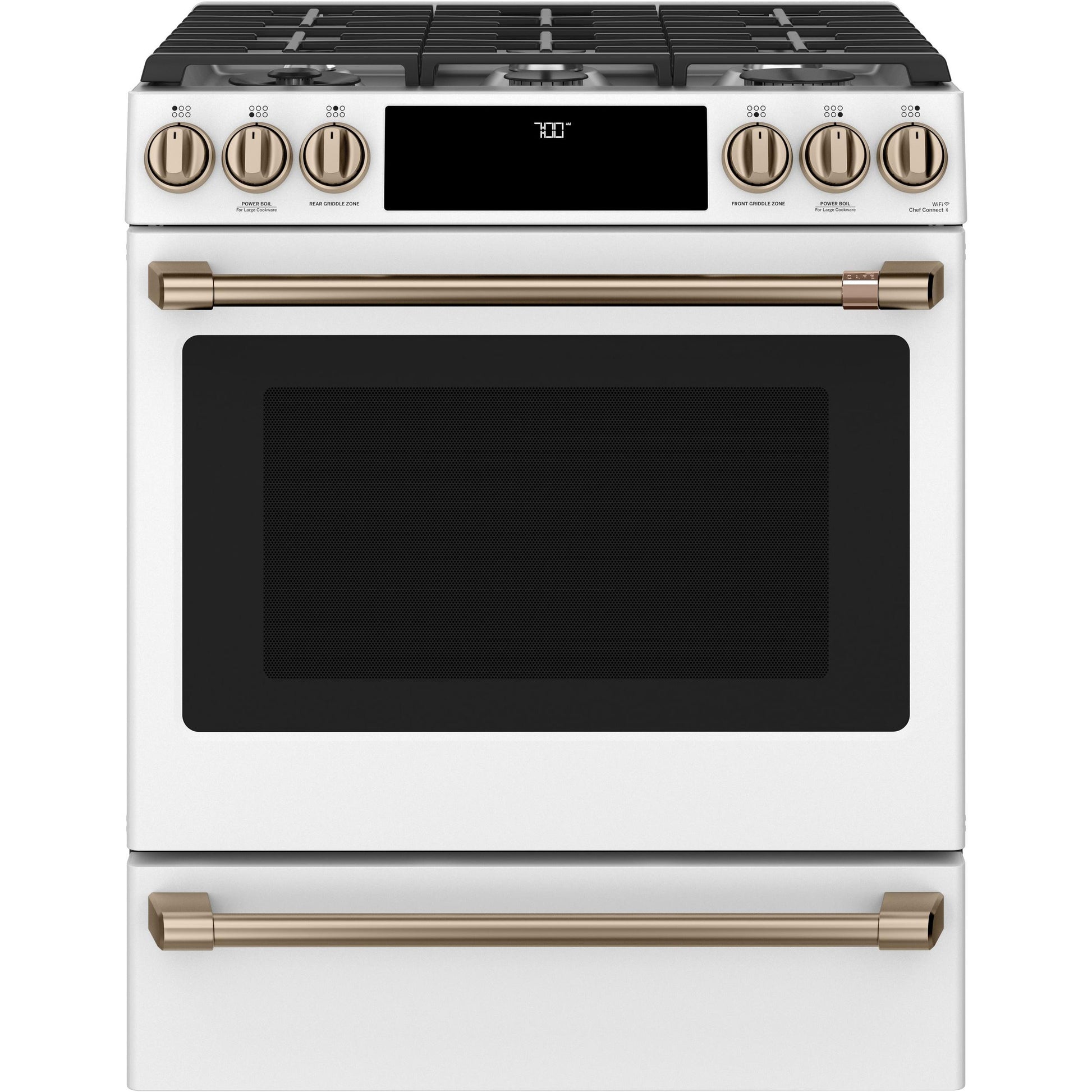  Café 30-inch Slide-in Gas Range with Convection Technology CGS700P4MW2 IMAGE 1