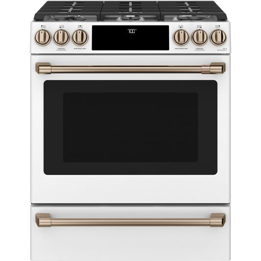  Café 30-inch Slide-in Gas Range with Convection Technology CGS700P4MW2 IMAGE 1