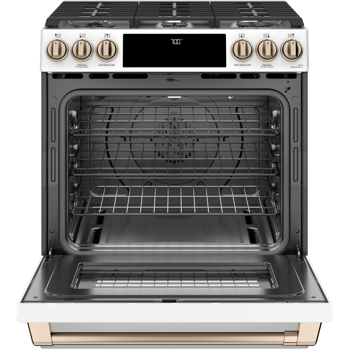  Café 30-inch Slide-in Gas Range with Convection Technology CGS700P4MW2 IMAGE 2