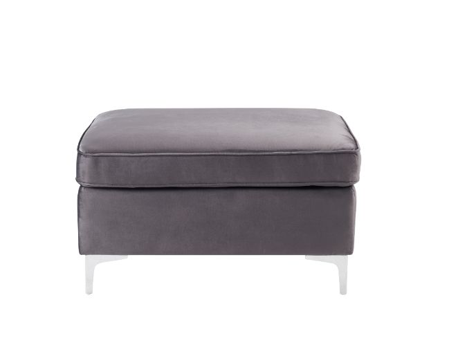 Jaszira Modular - Ottoman - Gray Velvet