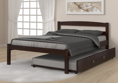 Econo Scandinavian Cappuccino Bed with Twin Trundle