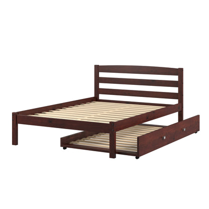 Econo Scandinavian Cappuccino Bed with Twin Trundle