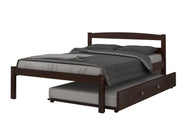 Econo Scandinavian Cappuccino Bed with Twin Trundle