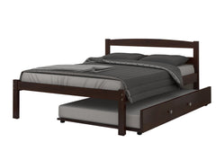 Econo Scandinavian Cappuccino Bed with Twin Trundle