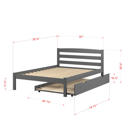 Econo Scandinavian Bed with Twin Trundle