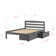 Econo Scandinavian Bed with Dual Underbed Drawers