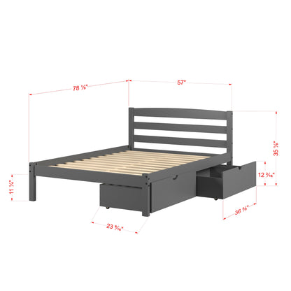 Econo Scandinavian Bed with Dual Underbed Drawers