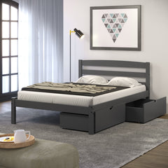 Econo Scandinavian Bed with Dual Underbed Drawers