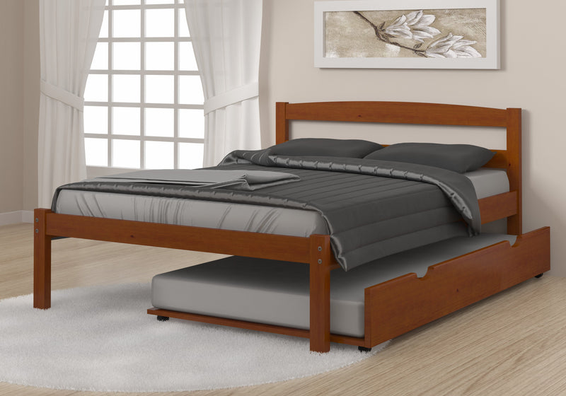 Econo Scandinavian Espresso Bed with Twin Trundle