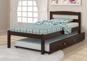 Econo Scandinavian Cappuccino Bed with Trundle