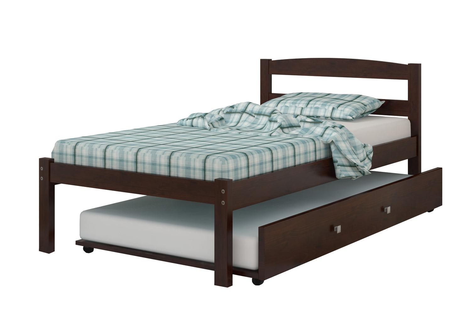 Econo Scandinavian Cappuccino Bed with Trundle