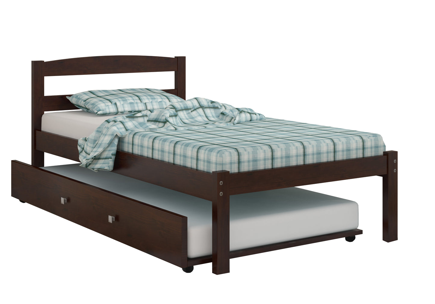 Econo Scandinavian Cappuccino Bed with Trundle