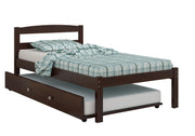 Econo Scandinavian Cappuccino Bed with Trundle