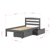 Econo Scandinavian Bed with Dual Underbed Drawers