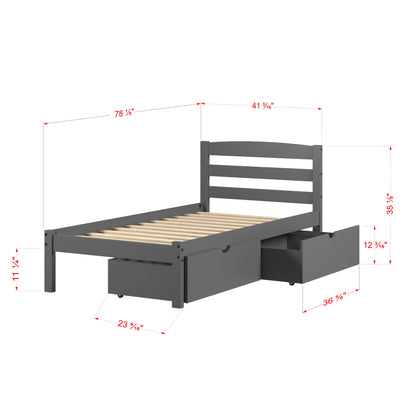 Econo Scandinavian Bed with Dual Underbed Drawers