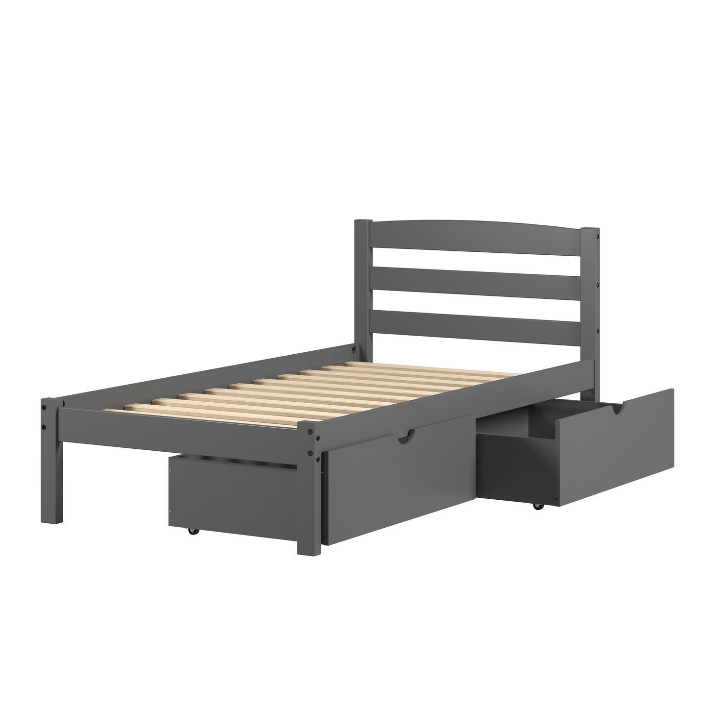 Econo Scandinavian Bed with Dual Underbed Drawers