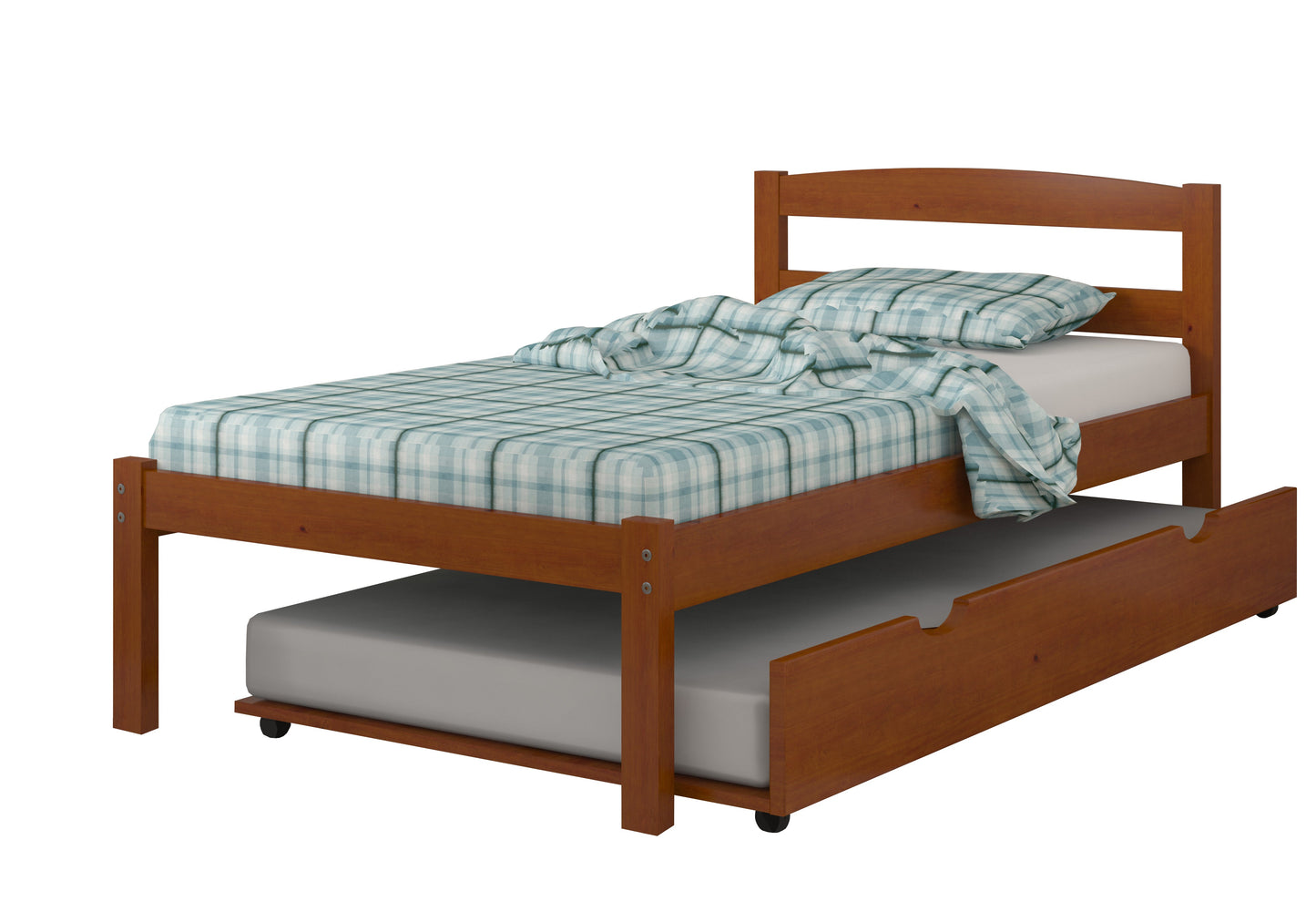 Econo Scandinavian Espresso Bed with Trundle
