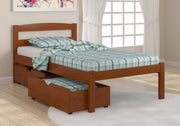 Econo Scandinavian Espresso Bed with Dual Underbed Drawers