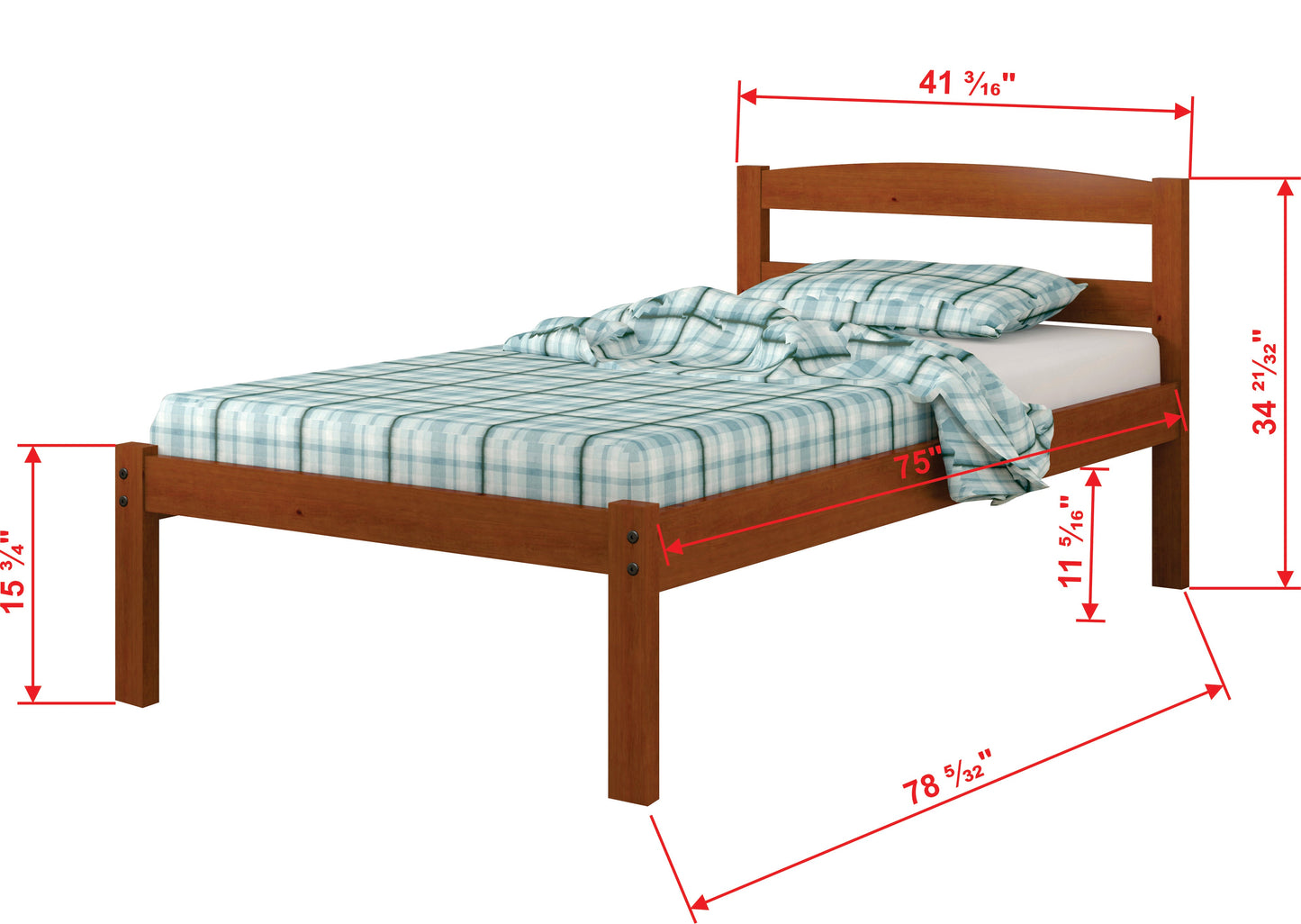 Econo Scandinavian Espresso Bed