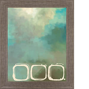 Retro In Aqua And Khaki II By Laurie Maitland