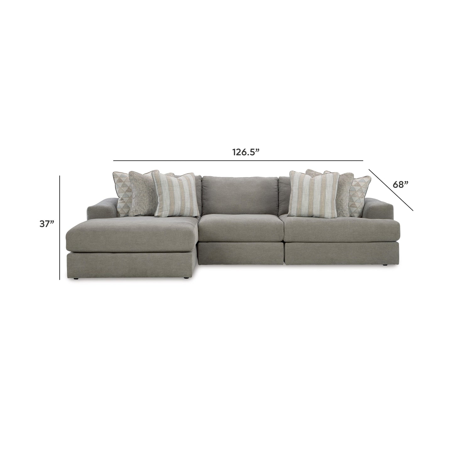 Avaliyah 3-Piece Sectional with Chaise