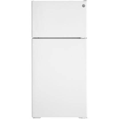 GE 16.6 cu. ft. Top Freezer Refrigerator with recessed handle GPE17CTNRWW IMAGE 1