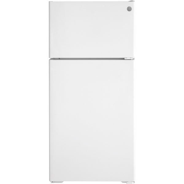 GE 16.6 cu. ft. Top Freezer Refrigerator with recessed handle GPE17CTNRWW