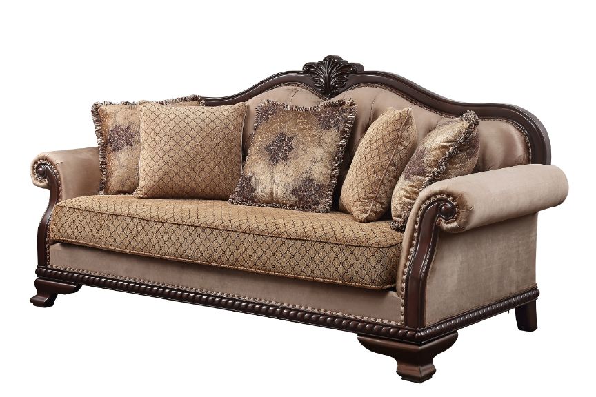 Sofá Chateau De Ville de 89 pulgadas de largo con 5 almohadas