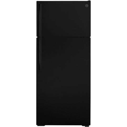 GE 17.5 cu. ft. Top Freezer Refrigerator with Factory-Installed Icemaker GIE18DTNRBB IMAGE 1