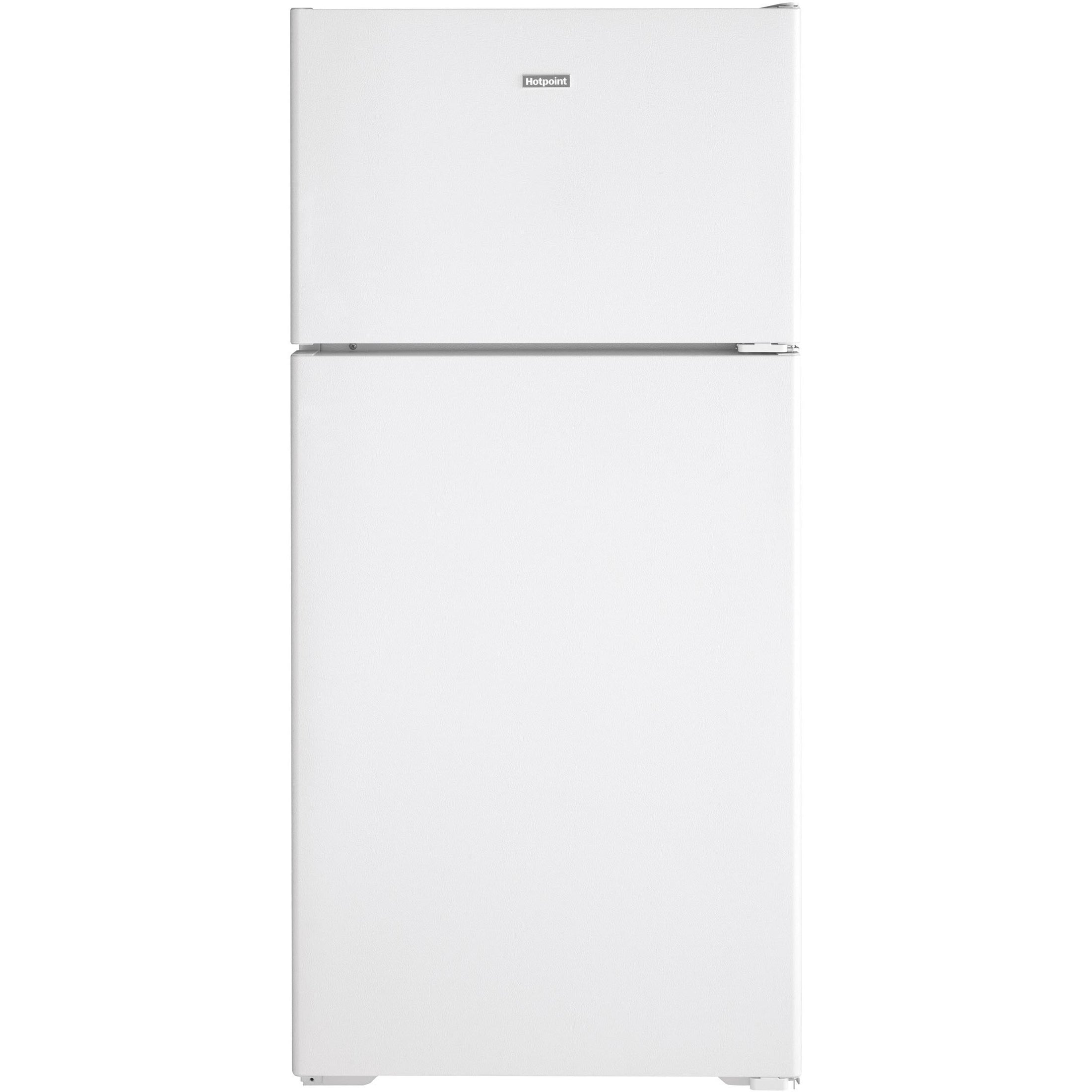  Hotpoint 28-inch, 15.6 cu.ft. Freestanding Top Freezer Refrigerator HPE16BTNRWW IMAGE 1