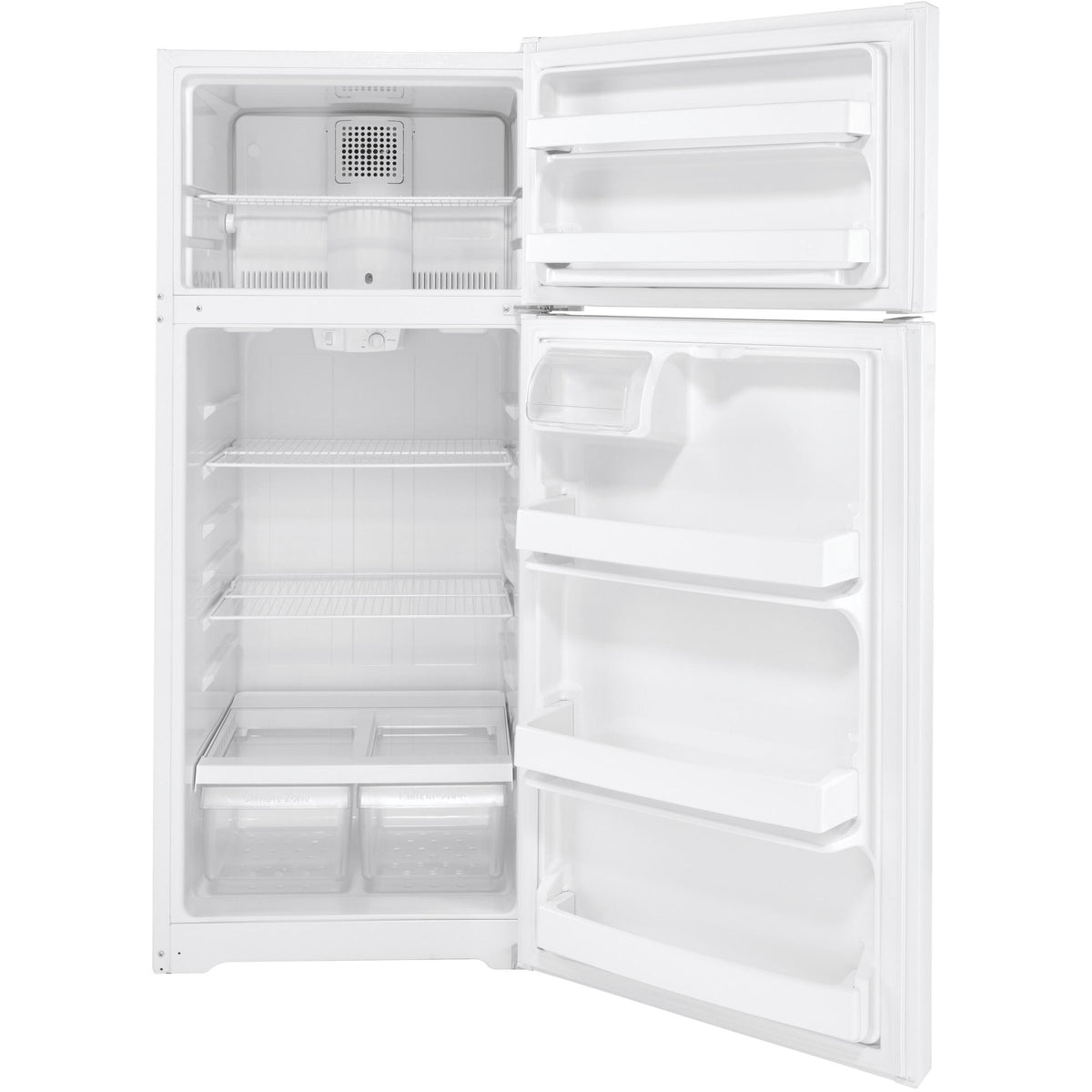 GE 28-inch, 17.5 cu. ft. Top-Freezer Refrigerator GTS18DTNRWW IMAGE 2