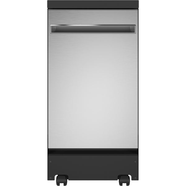 GE 18-inch Portable Dishwasher with Sanitize Option GPT145SSLSS