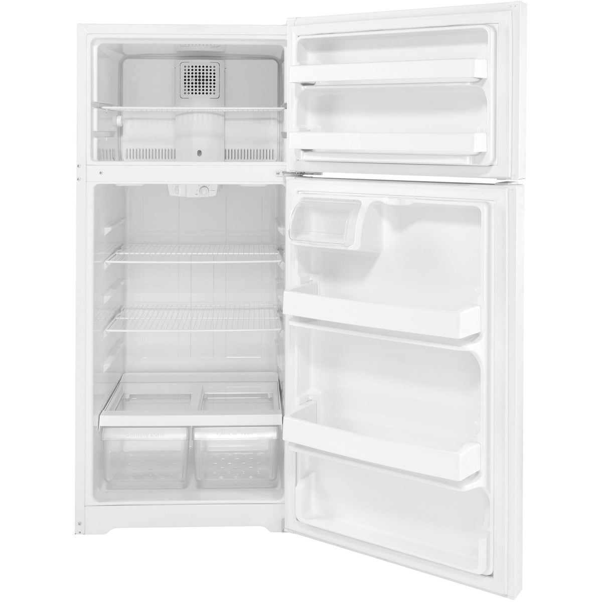 GE 28-inch, 16.6 cu. ft. Top-Freezer Refrigerator GTS17DTNRWW IMAGE 2