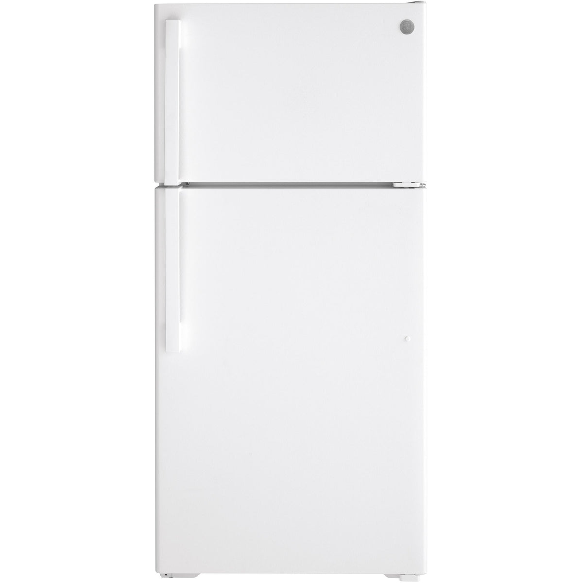 GE 28-inch, 15.6 cu. ft. Top-Freezer Refrigerator GTE16GTNRWW IMAGE 1