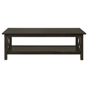Juego de mesa de centro rectangular Rachelle en color merlot intenso