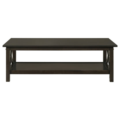 Rachelle Rectangular Coffee Table Set Deep Merlot