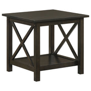 Juego de mesa de centro rectangular Rachelle en color merlot intenso