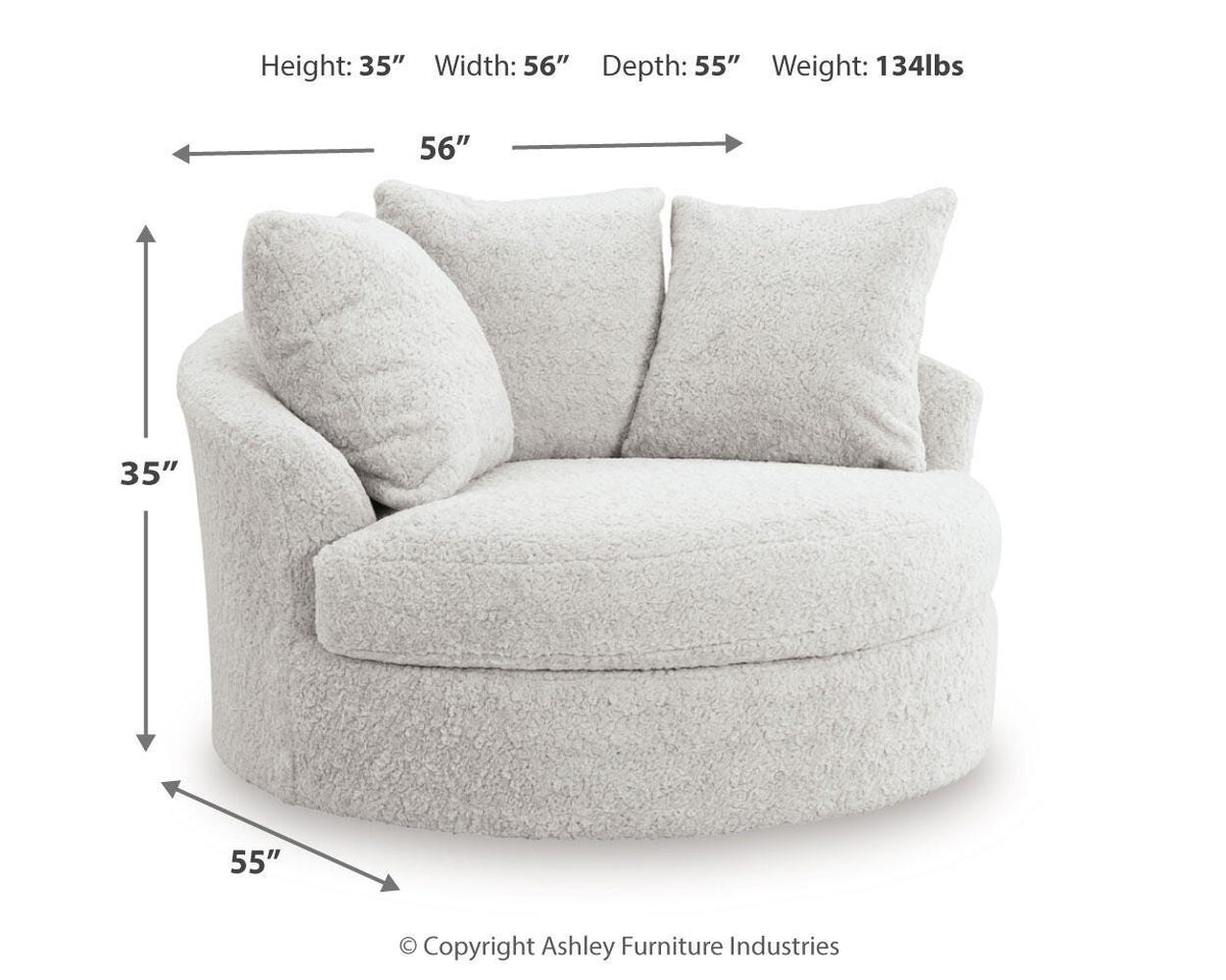 Snodoodle Oversized Swivel Accent Chair
