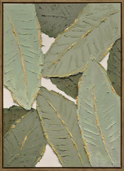 Verdant Essence I Hand-embellished Canvas in Frame