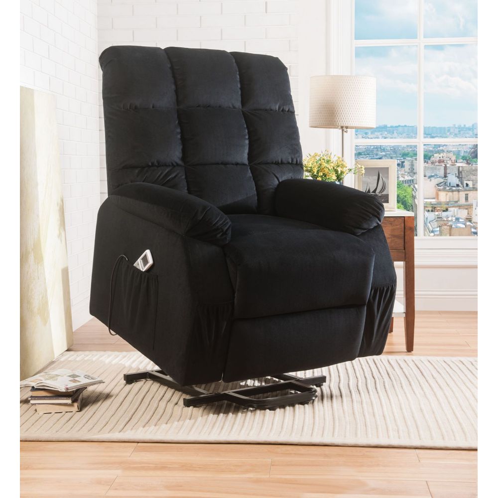 Sillón reclinable Ipompea de 34" de ancho con elevación eléctrica y masaje
