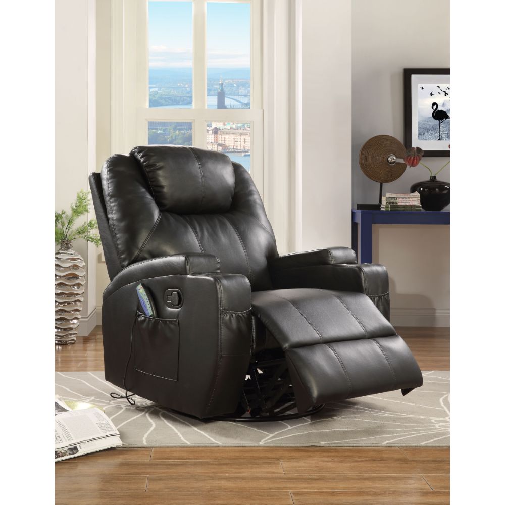 Sillón reclinable mecedor tapizado Waterlily de 34" de ancho con movimiento y giro