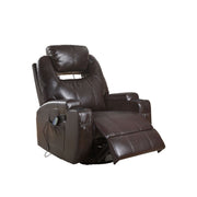 Sillón reclinable mecedor tapizado Waterlily de 34" de ancho con movimiento y giro