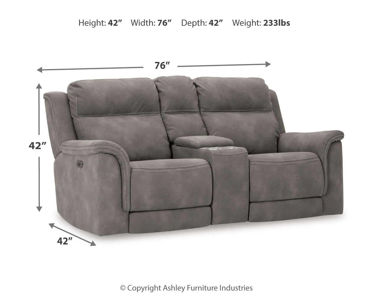 Next-Gen Durapella PWR REC Loveseat/CON/ADJ HDRST